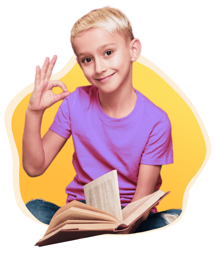 Ученик Gururoo с книгой